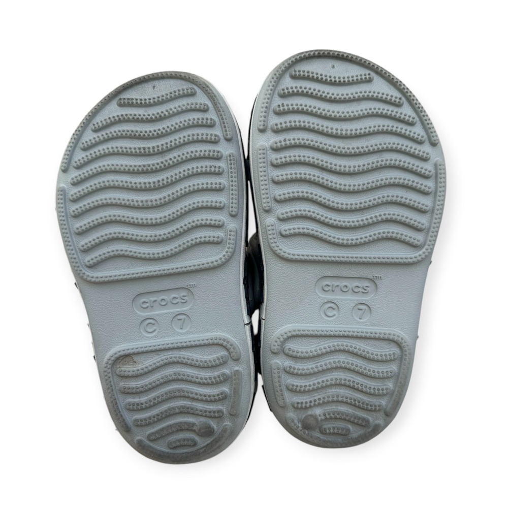 Crocs Kids Shark Sandals 3D Fin Toddler Size C7 - Picture 5 of 5
